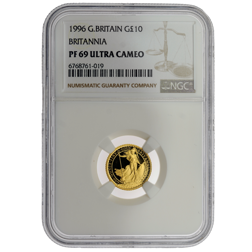 Pre-Owned 1996 UK Britannia 1/10oz Proof Gold Coin - NGC Graded PF69 - 6768761-019