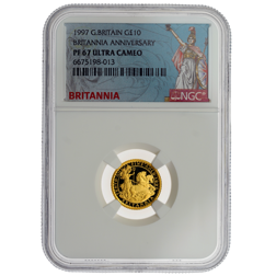 Pre-Owned 1997 UK Britannia 1/10oz Proof Gold Coin - NGC Graded PF67 - 6675198-013