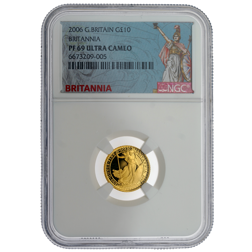 Pre-Owned 2006 UK Britannia 1/10oz Proof Gold Coin - NGC Graded PF69 - 6673209-005