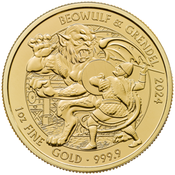 2024 UK Beowulf and Grendel Myths and Legends 1oz Gold Coin