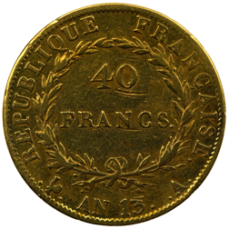 Pre-Owned 1804 French Napoleon I 40 Franc Gold Coin