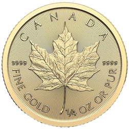 2024 Canadian Maple 1/4oz Gold Coin