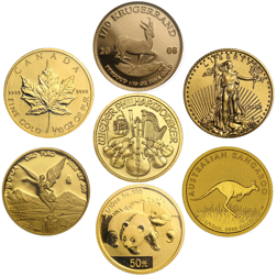 Pre-Owned 2008 Magnificent Seven 1/10oz Gold 7-Coin Set