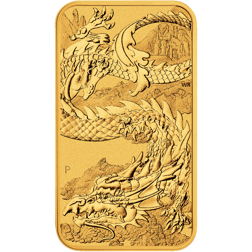 Pre-Owned 2023 Australian Dragon Rectangular 1oz Gold Coin