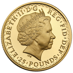 Pre-Owned 2000 UK Britannia 1/4oz Proof Design Gold Coin