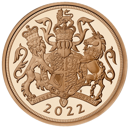 Pre-Owned 2022 UK Full Sovereign Piedfort Proof Gold Coin