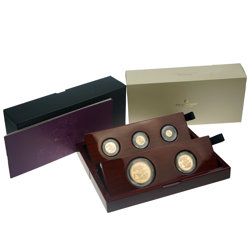 Pre-Owned 2021 UK Sovereign Proof Gold 5-Coin Set