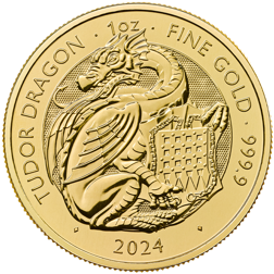 2024 UK Tudor Beasts Tudor Dragon 1oz Gold Coin