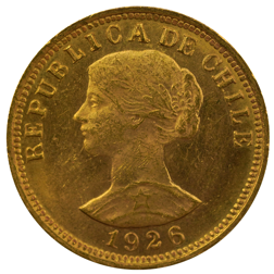 Pre-Owned 1926 Chile 50 Peso Gold Coin