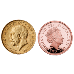 Pre-Owned UK Queen Elizabeth II 95th Birthday Full Sovereign Gold 2-Coin Collection