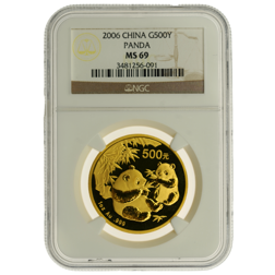Pre-Owned 2006 Chinese Panda 1oz Gold Coin NGC Graded MS 69 - 3481256-091
