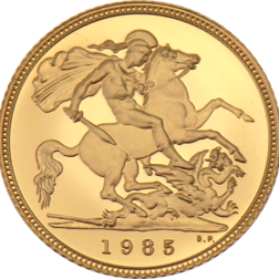 Pre-Owned 1985 UK Half Sovereign Proof Gold Coin