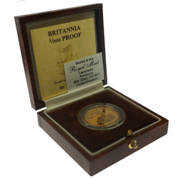 Pre-Owned 1987 UK Britannia 1/2oz Proof Gold Coin