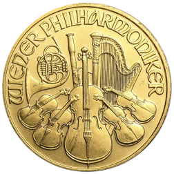 Pre-Owned 1995 Austrian Philharmonic 500 Schilling 1/4oz Gold Coin
