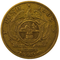 Pre-Owned 1895 South African 1 Pond Gold Coin
