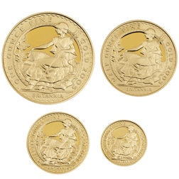 Pre-Owned 2005 UK Proof Britannia 4 Gold Coin Set