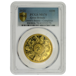 Pre-Owned 2021 UK Queen's Beasts Completer 1oz Gold Coin - PCGS Graded MS70 - 880806.70/43352175