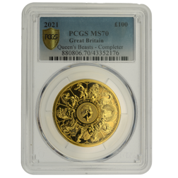 Pre-Owned 2021 UK Queen's Beasts Completer 1oz Gold Coin - PCGS Graded MS70 - 880806.70/43352176