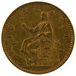 Pre-Owned 1890 Denmark Christian IX 10 Kroner Gold Coin