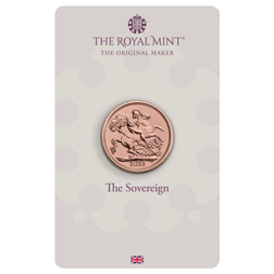 Pre-Owned 2023 UK Coronation Full Sovereign Gold Coin - Carded