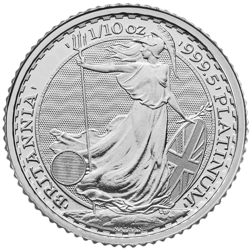 Pre-Owned UK Britannia 1/10oz Platinum Coin - VAT Free - Mixed Dates