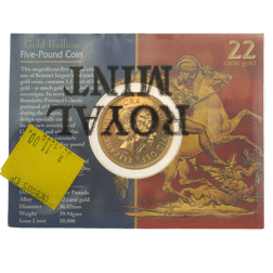 Pre-Owned 2000 UK Quintuple Sovereign Gold Coin - Carded