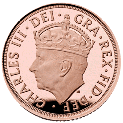 Pre-Owned 2023 UK Coronation Quarter Sovereign Proof Gold Coin