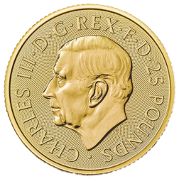 Pre-Owned 2024 UK Tudor Beasts Seymour Unicorn 1/4oz Gold Coin