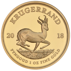 Pre-Owned 2018 South African Krugerrand 1oz Proof Gold Coin