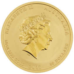 Pre-Owned 2012 Australian Lunar Dragon 1/2oz Gold Coin