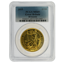 Pre-Owned 2015 UK Britannia 1oz Gold Coin - PCGS Graded MS69 - 536015.69/31441365
