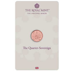 Pre-Owned 2022 UK Quarter Sovereign Gold Coin - Carded