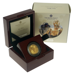 Pre-Owned 2023 UK Star Wars R2-D2 & C-3PO 1/4oz Proof Gold Coin