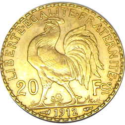 Pre-Owned French 20 Franc 'Rooster' Gold Coin - Mixed Dates