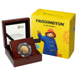 UK Paddington Bear 50p Proof Gold Coin