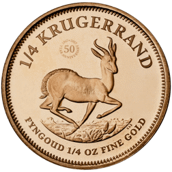 Pre-Owned South African Krugerrand 1/4oz Proof Gold Coin - Mixed Dates