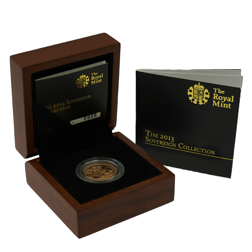 Pre-Owned UK Full Sovereign Proof Gold Coin 2013-2014