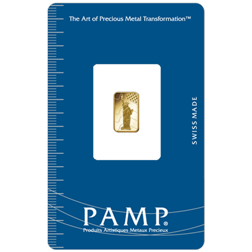 Pre-Owned PAMP Statue of Liberty 1g Gold Bar