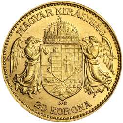 Pre-Owned Hungarian 20 Korona Gold Coin - Mixed Dates