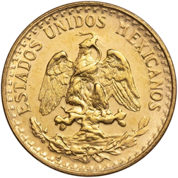 Pre-Owned Mexican 2 Peso Gold Coin - Mixed Dates