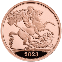 Pre-Owned 2023 UK Coronation Half Sovereign Proof Gold Coin