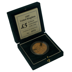 Pre-Owned 1997 UK Quintuple Sovereign Brilliant Uncirculated Gold Coin