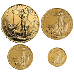 Pre-Owned 1993 UK Britannia Proof Gold 4-Coin Set