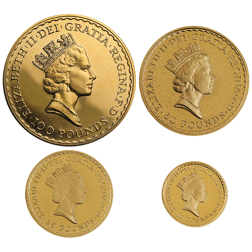 Pre-Owned 1993 UK Britannia Proof Gold 4-Coin Set