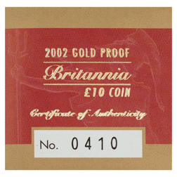 Pre-Owned 2002 UK Britannia 1/10oz Proof Gold Coin