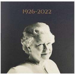 Pre-Owned 2022 UK Queen Elizabeth II Memorial 50p Proof Gold Coin
