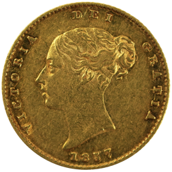 Pre-Owned 1857 London Mint Victoria Young Head 