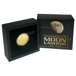 Pre-Owned 2019 Australian 50th Anniversary of the Moon Landing 1oz Proof Gold Coin