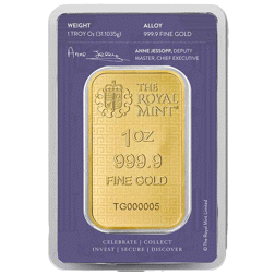 Pre-Owned The Royal Mint The Three Graces 1oz Gold Bar