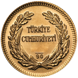 Pre-Owned Turkish 500 Kurush Gold Coin - Mixed Dates